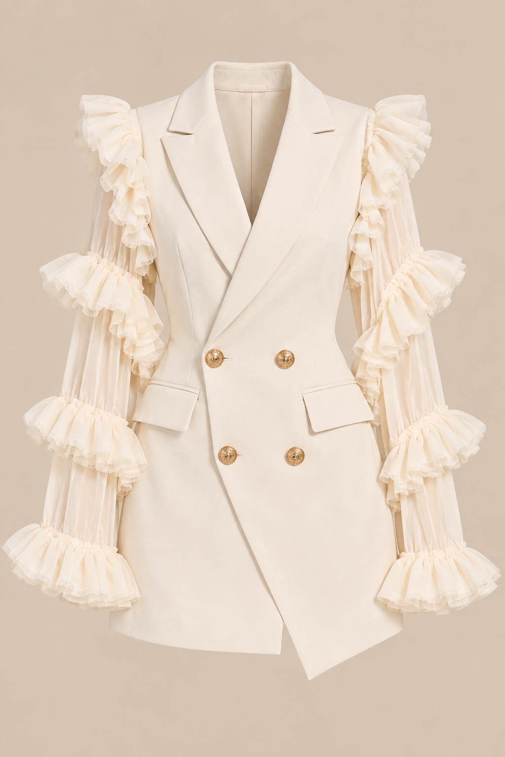 Elara Ruffle Blazer Dress