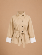 Creamy Trench Coat Jacket